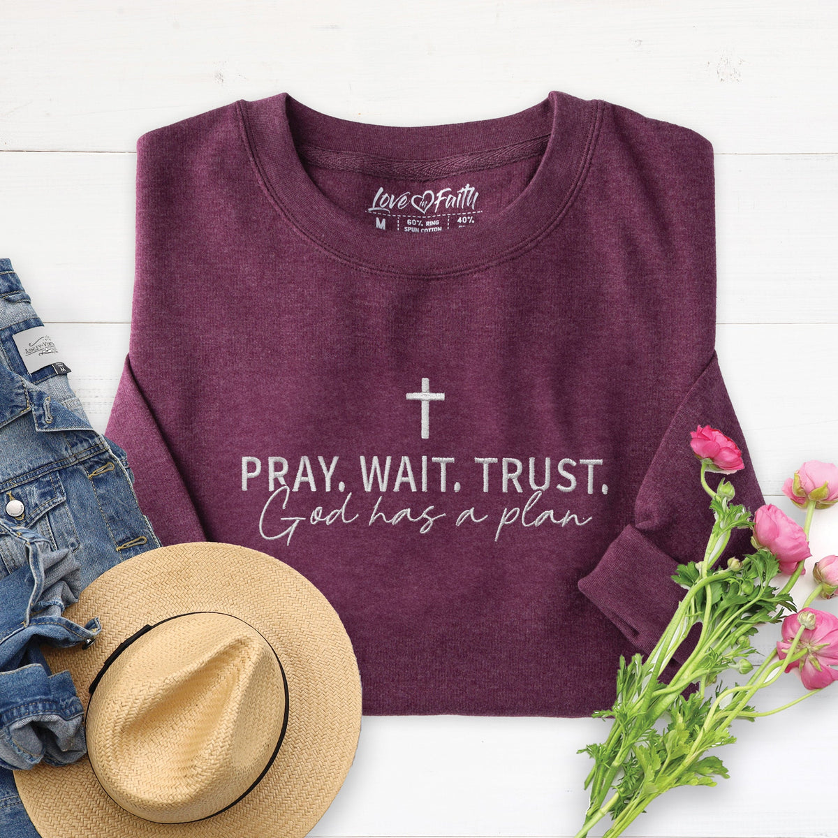 Embroidered God Has a Plan Sweatshirt