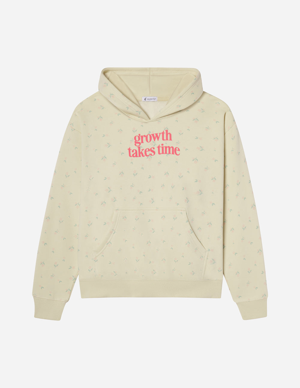 Growth Takes Time Allover Floral Unisex Hoodie