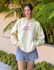 Growth Takes Time Allover Floral Unisex Hoodie