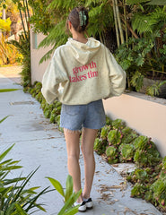 Growth Takes Time Allover Floral Unisex Hoodie