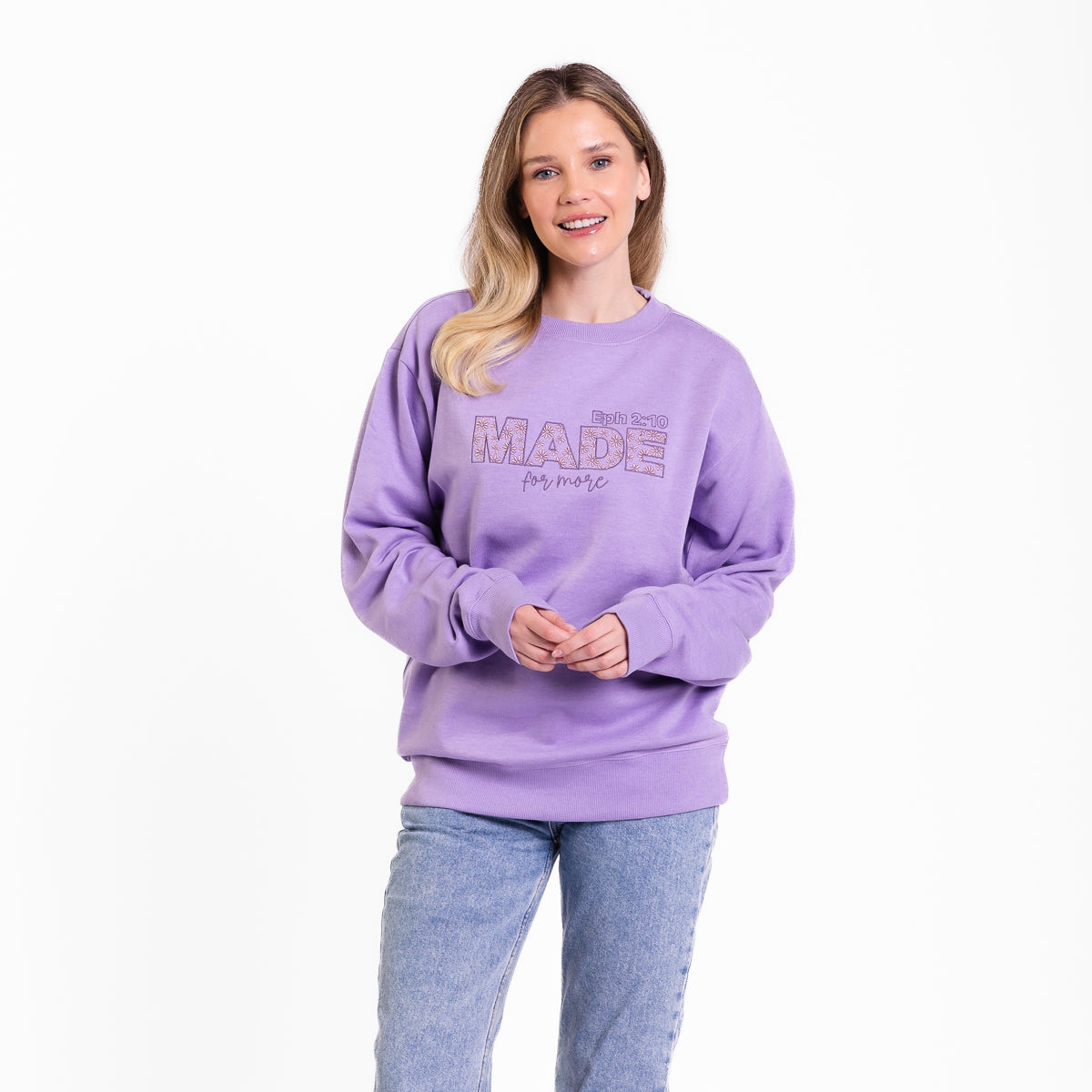 Made for More Embroidered Crewneck Sweatshirt