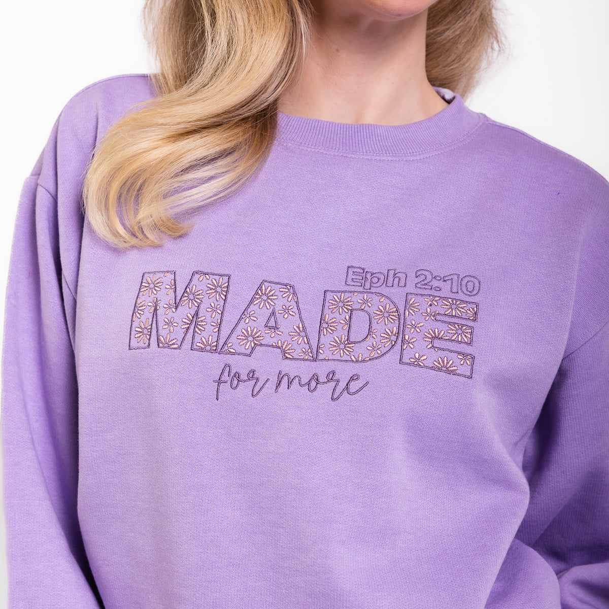 Made for More Embroidered Crewneck Sweatshirt