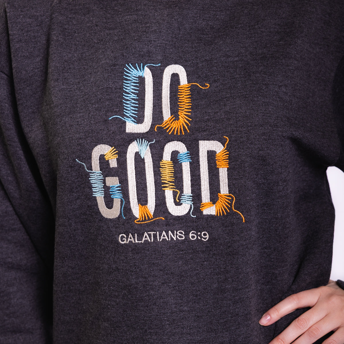Do Good Embroidered Crewneck Sweatshirt