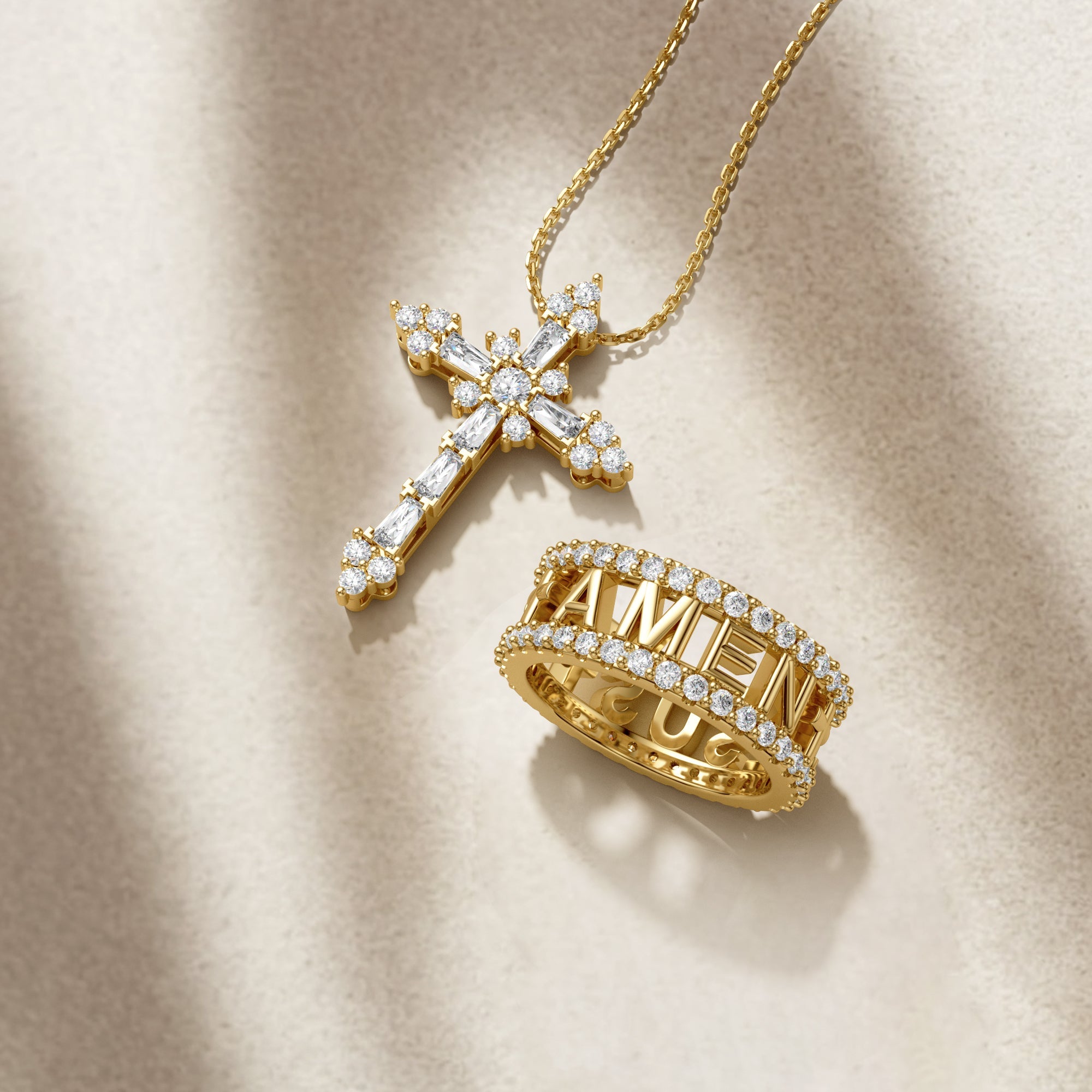 Byzantine Faith Cross Pendant Necklace – Inspired by Psalm 46:1