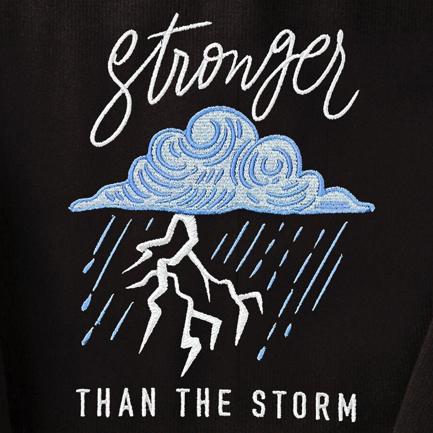 Stronger Cloud Embroidered Crewneck Sweatshirt