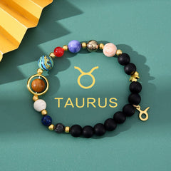12 Zodiac Galaxy Bracelet – Astrology Planet Bead Bracelet