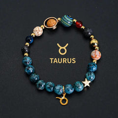 12 Zodiac Planet Bead Bracelet – Galaxy Astrology Crystal Bracelet