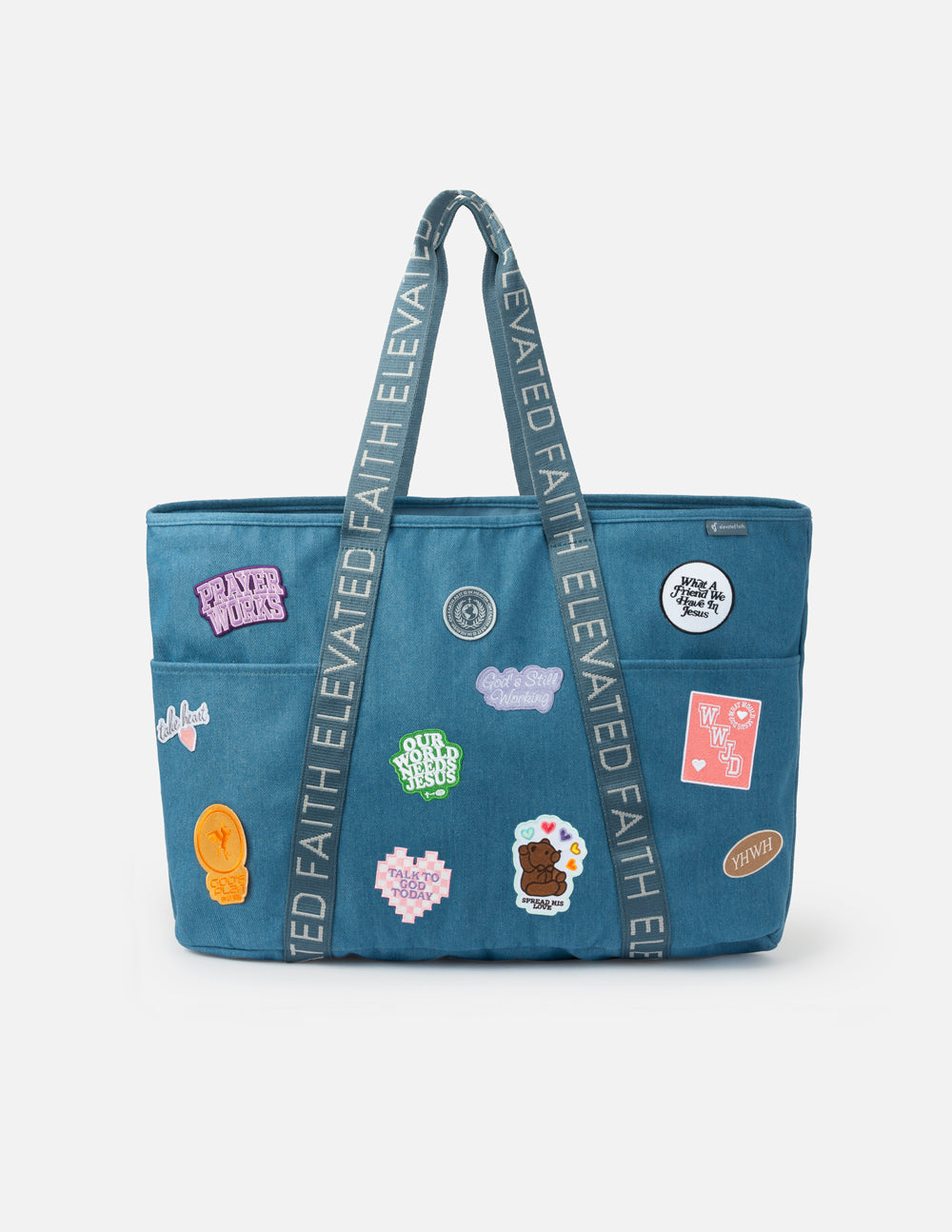The Large Everyday Denim Tote Patch Kit