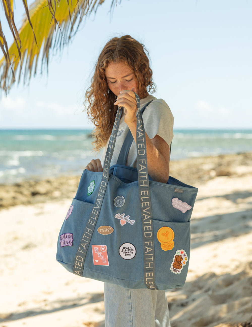 The Large Everyday Denim Tote Patch Kit