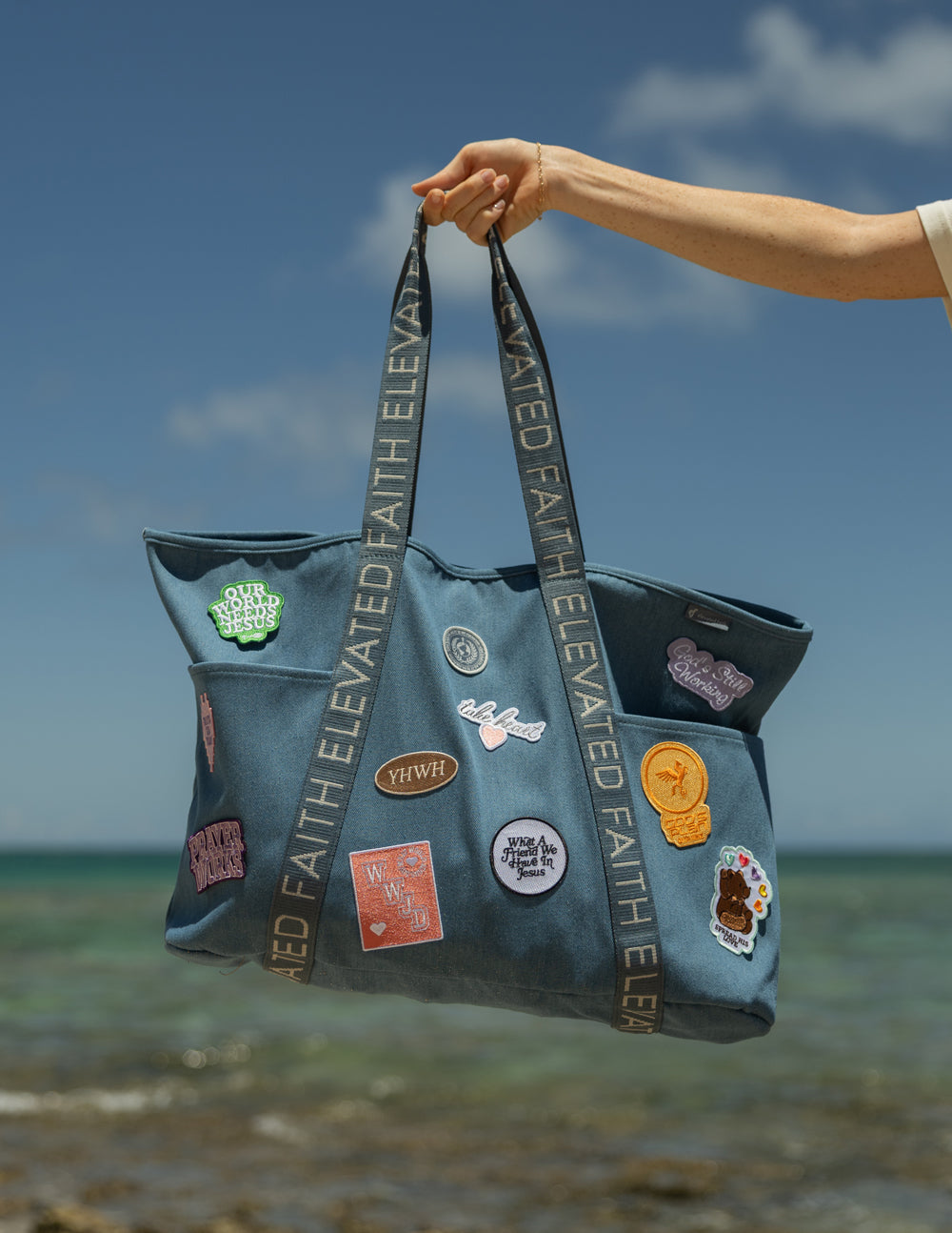 The Large Everyday Denim Tote Patch Kit