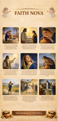 The Woman at the Well ( Living Water ) - Religious Fridge Magnets 9 Pieces