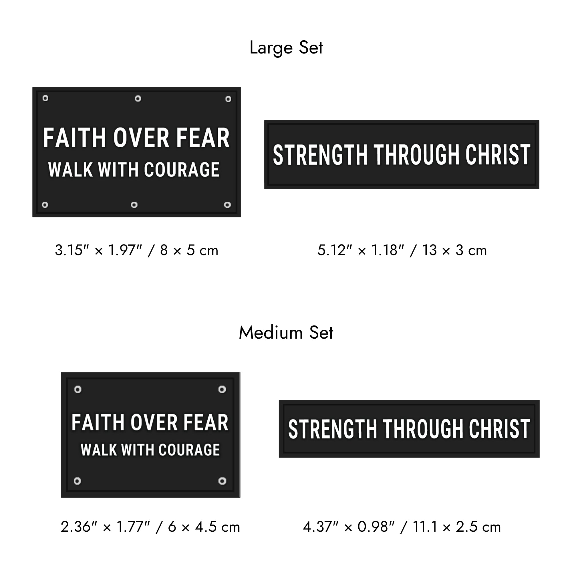 Faith-Inspired Statement Velcro Patch– Random Sets