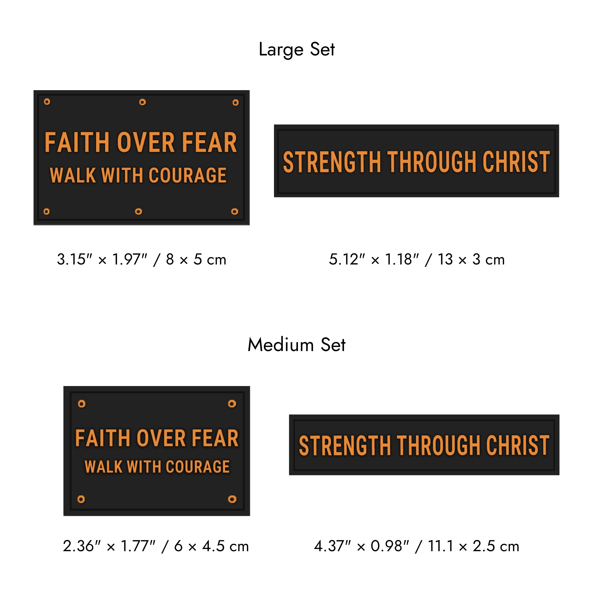 Faith-Inspired Statement Velcro Patch– Random Sets