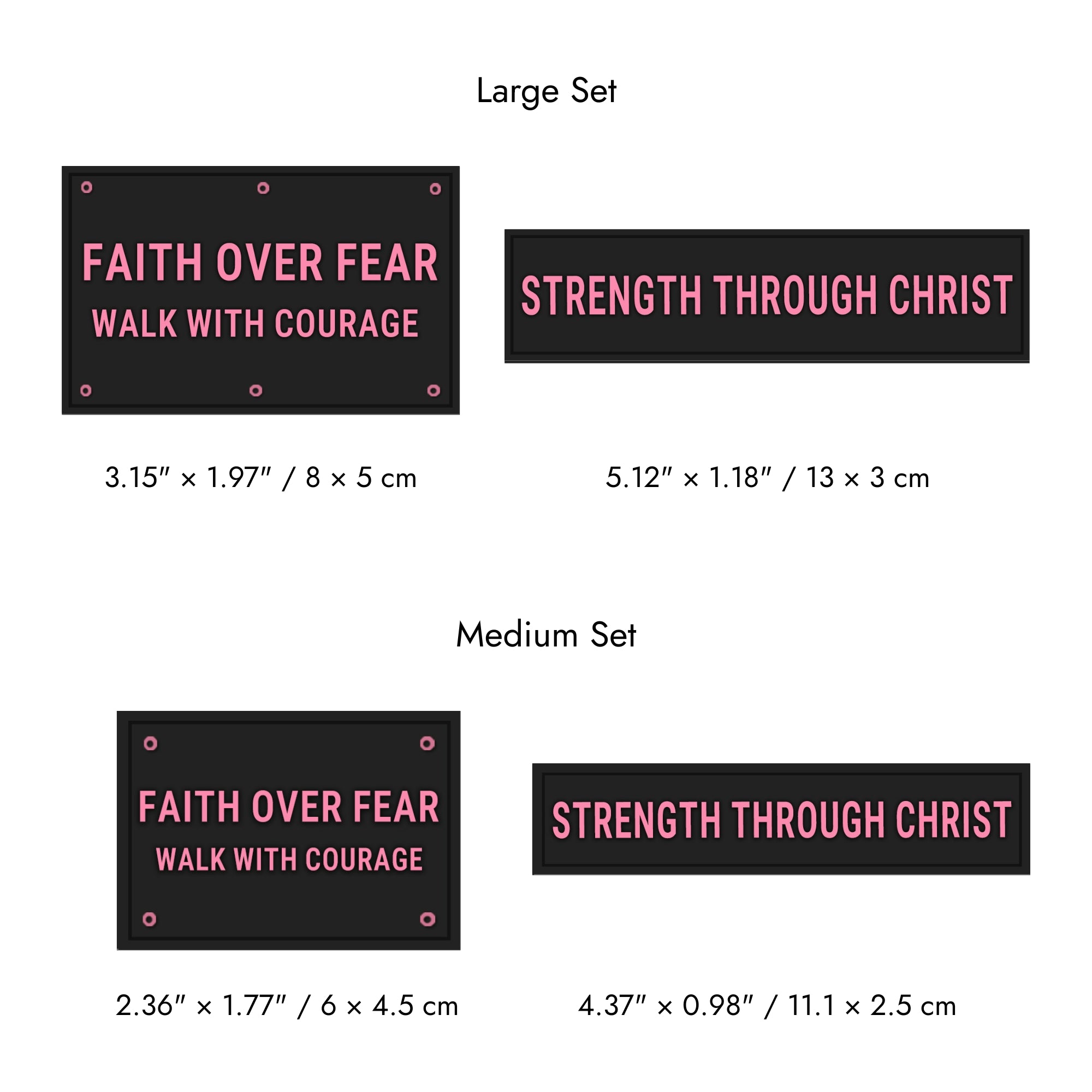 Faith-Inspired Statement Velcro Patch– Random Sets