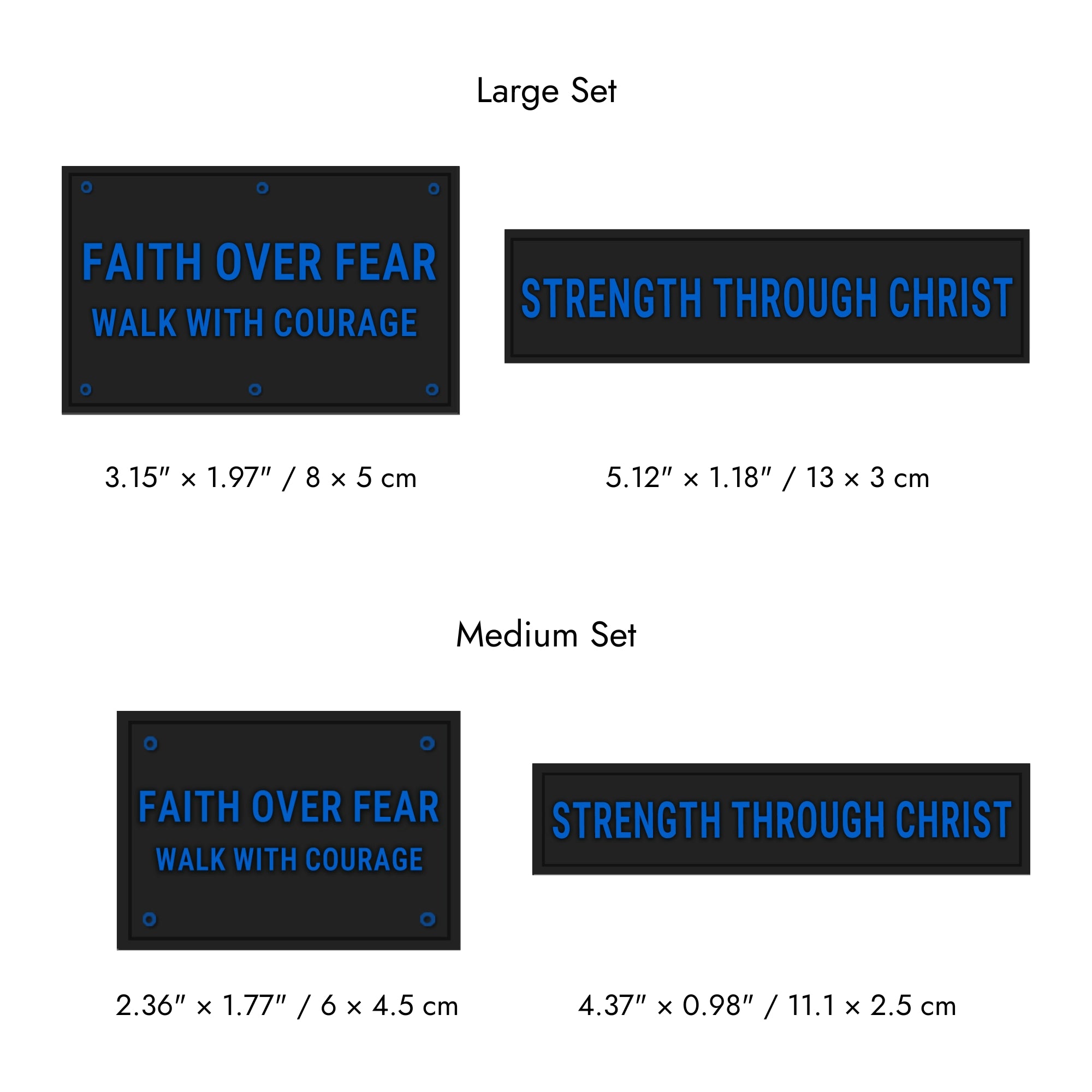 Faith-Inspired Statement Velcro Patch– Random Sets