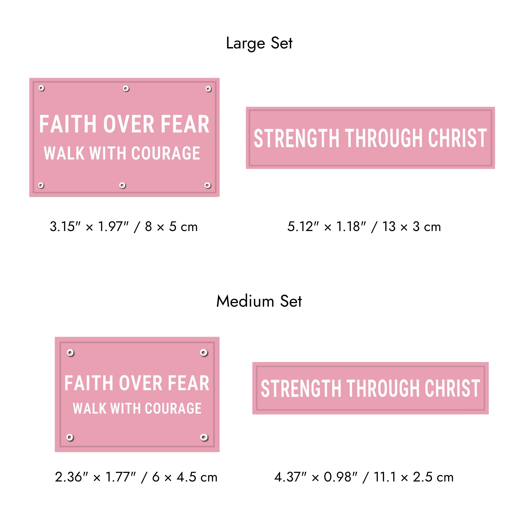 Faith-Inspired Statement Velcro Patch– Random Sets