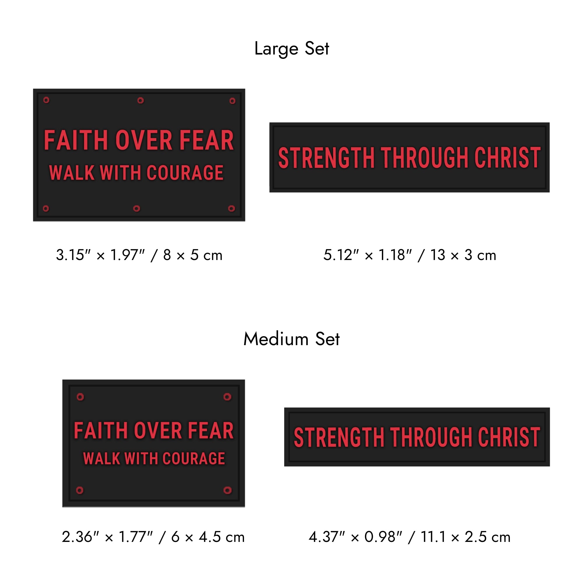 Faith-Inspired Statement Velcro Patch– Random Sets