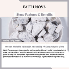 Faith Nova White Turquoise Lotus Mala Healing Bracelet