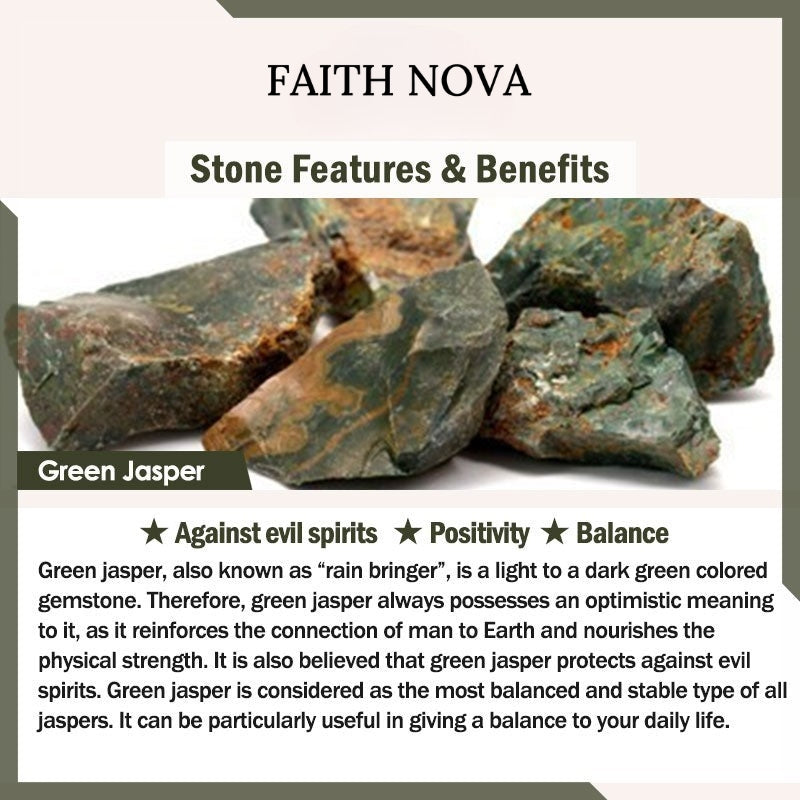 Faith Nova Tibetan Green Jasper Protection Mala Bracelet
