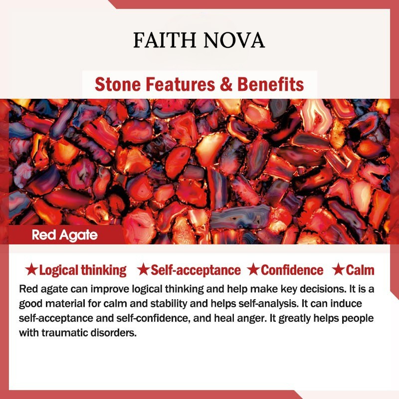 Faith Nova Tibetan Mala Cypress Bodhi Seed Red Agate Healing Bracelet