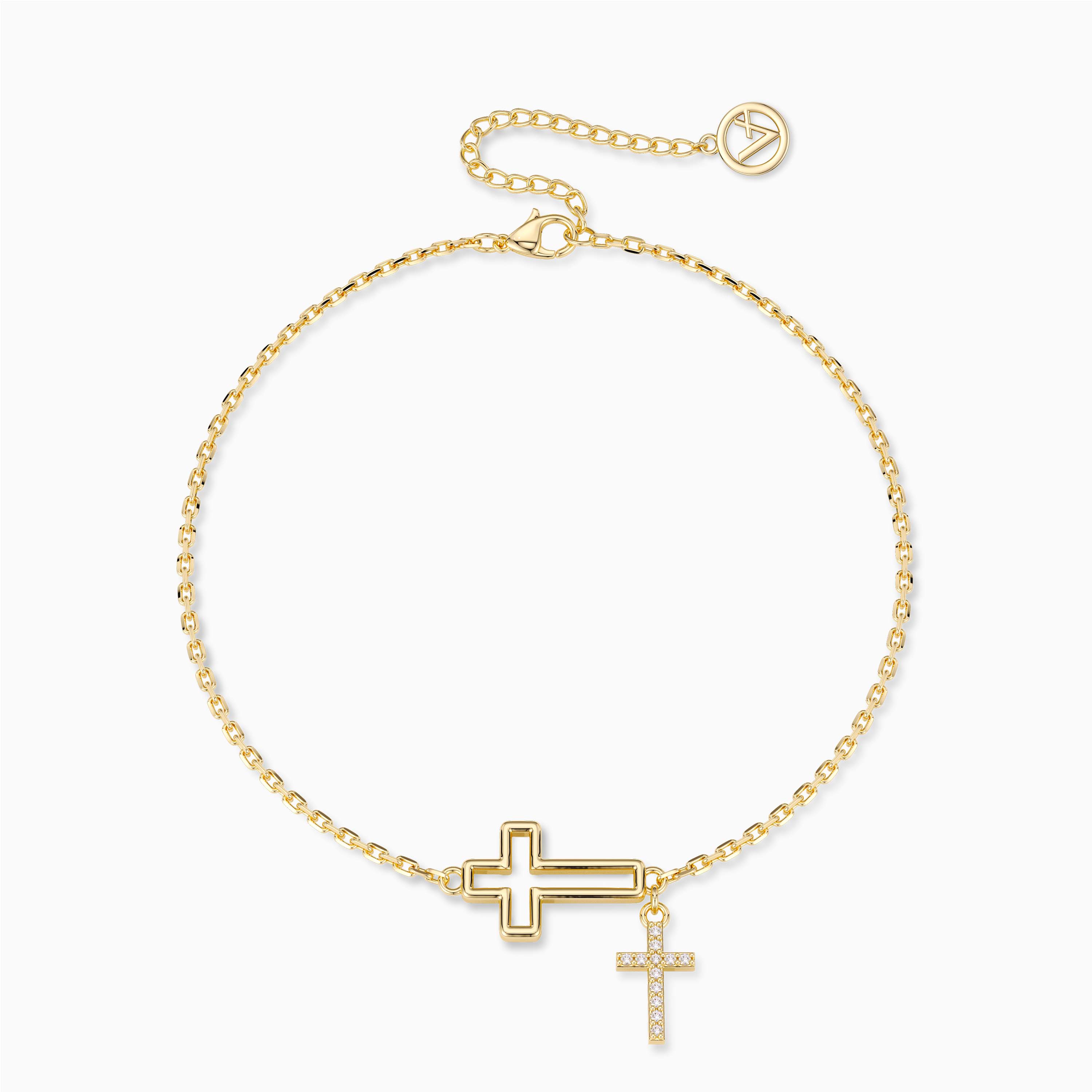 Cutout Double Cross Bracelet
