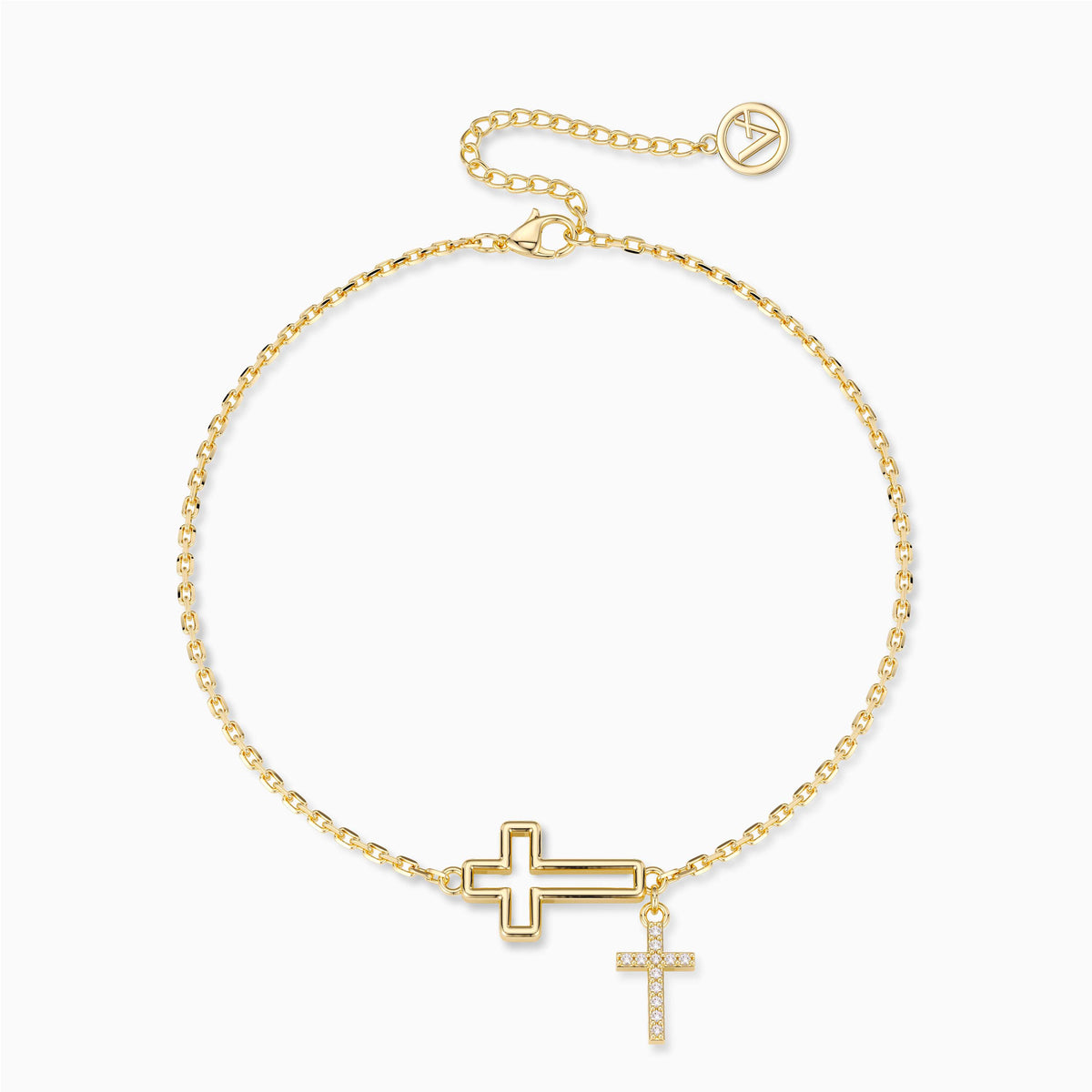 Cutout Double Cross Bracelet