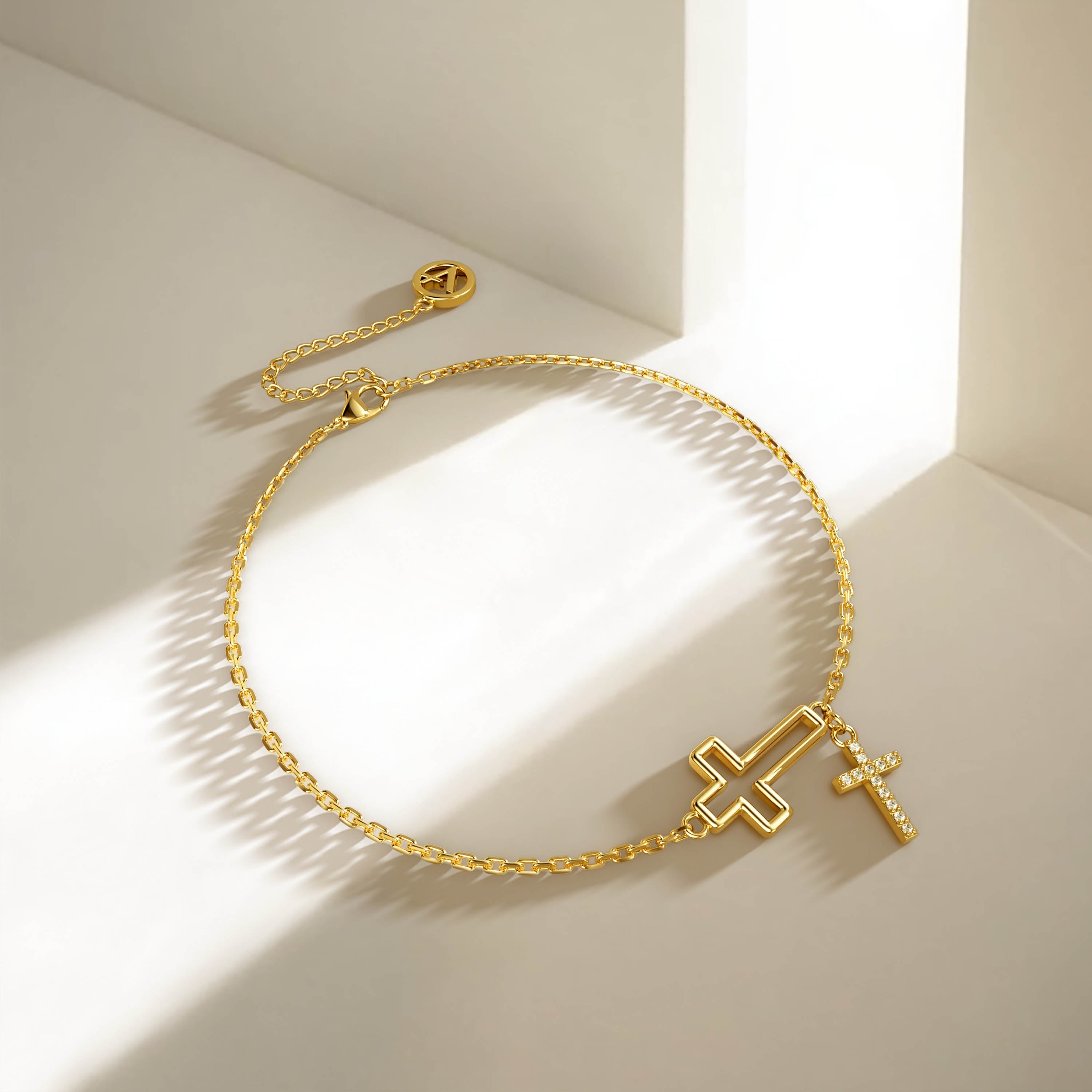 Cutout Double Cross Bracelet