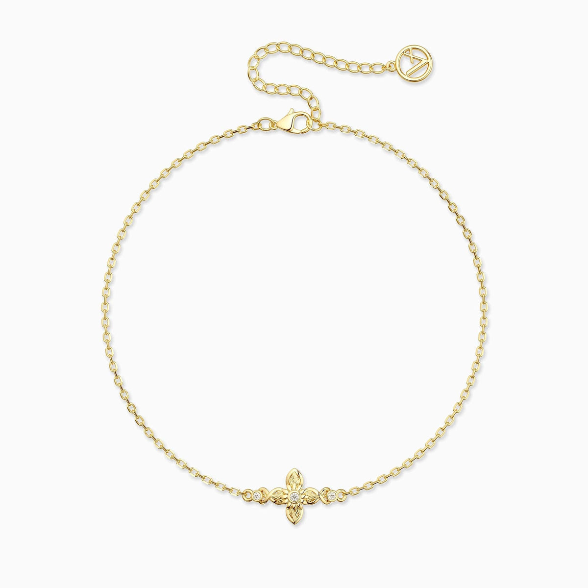 Floral Cross November Sunflower Bracelet