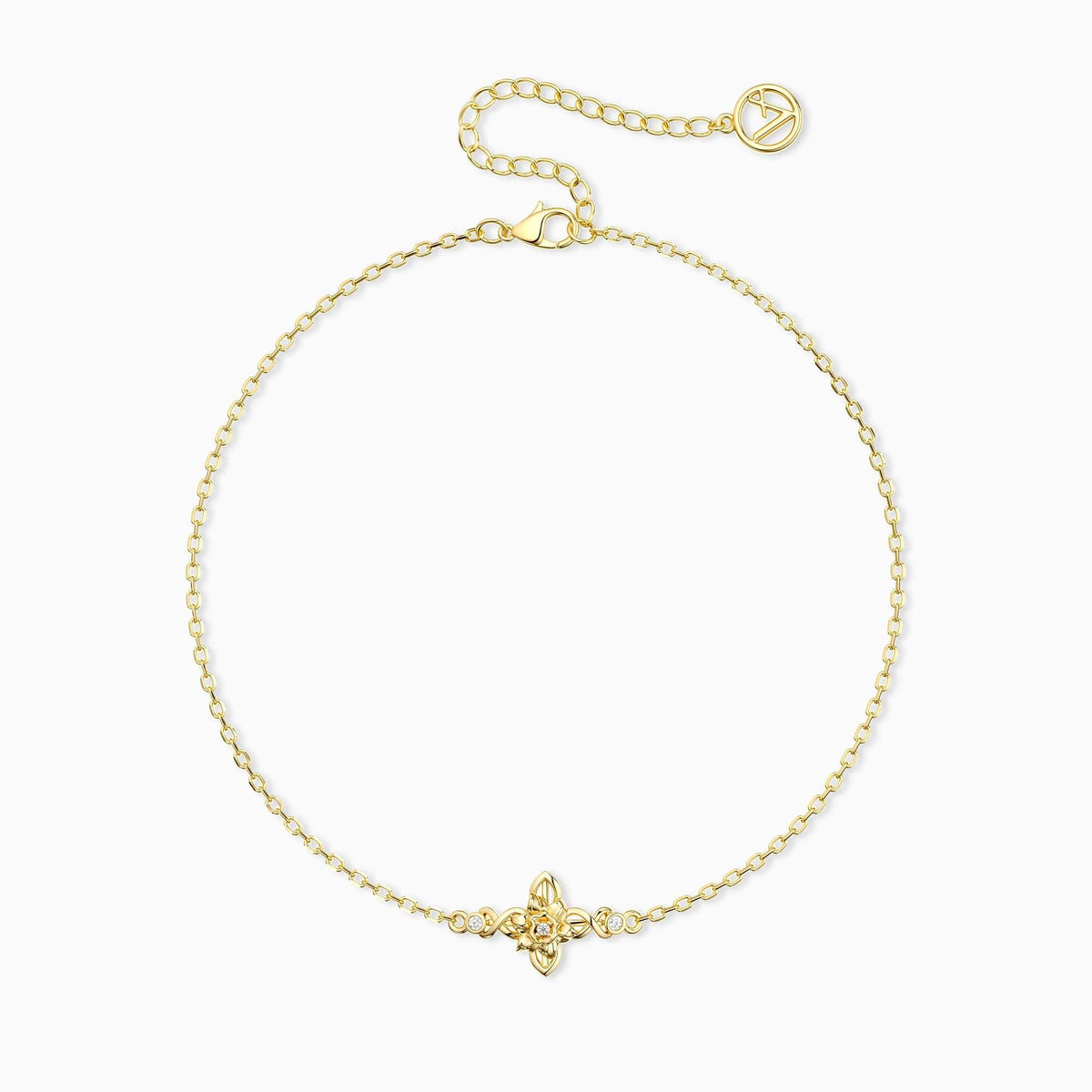 Floral Cross March Daffodils Bracelet