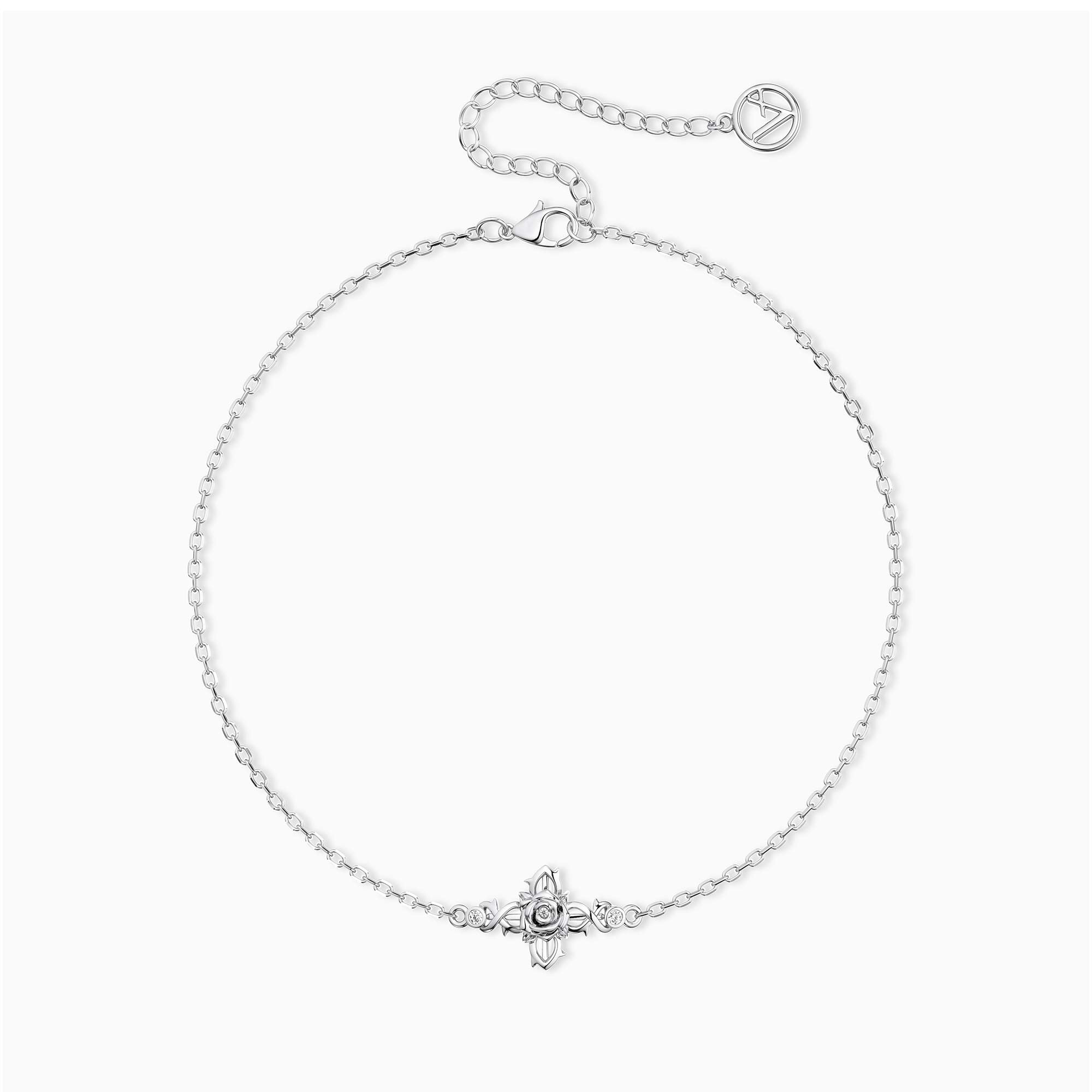 Floral Cross June Rose Bracelet