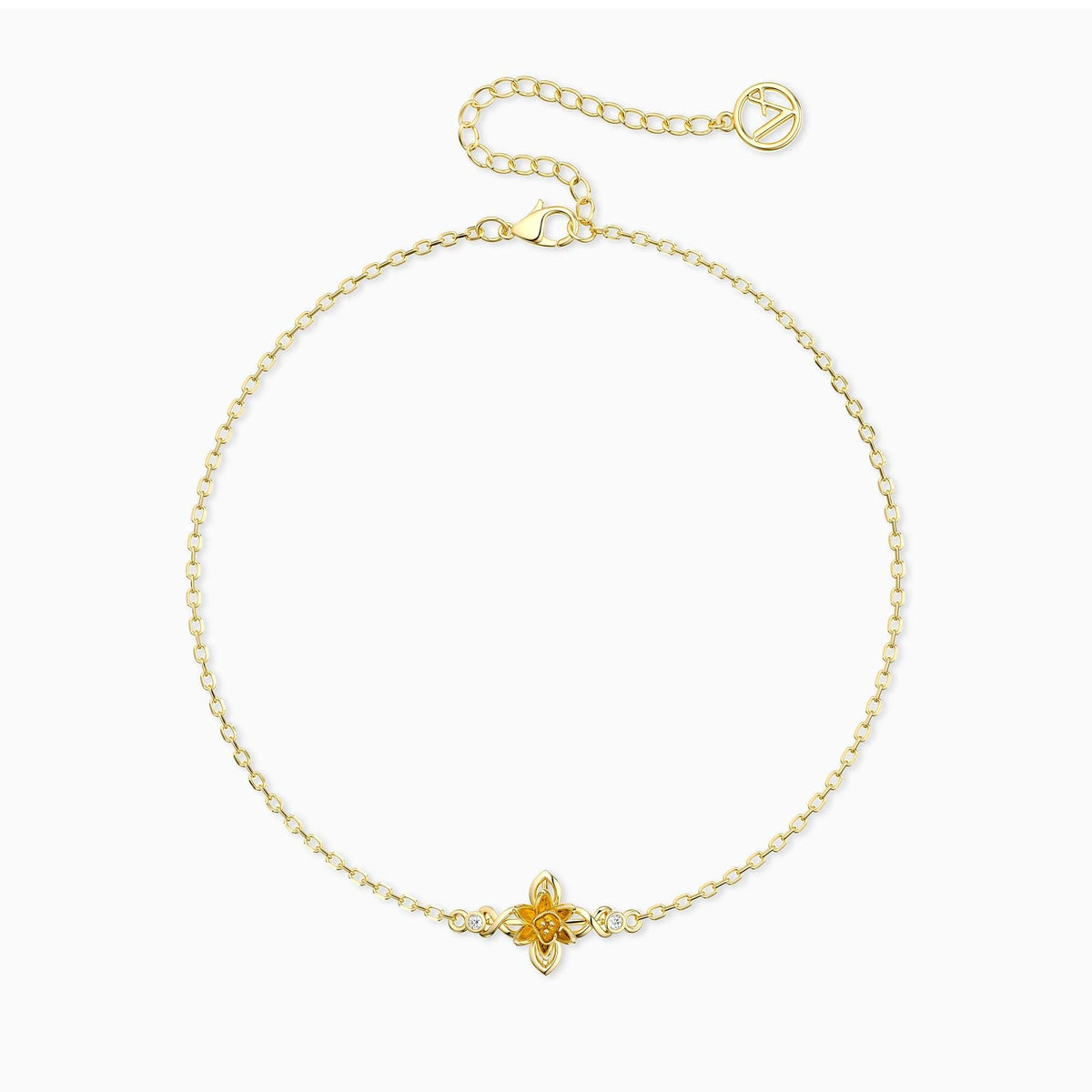 Floral Cross Tulip Bracelet