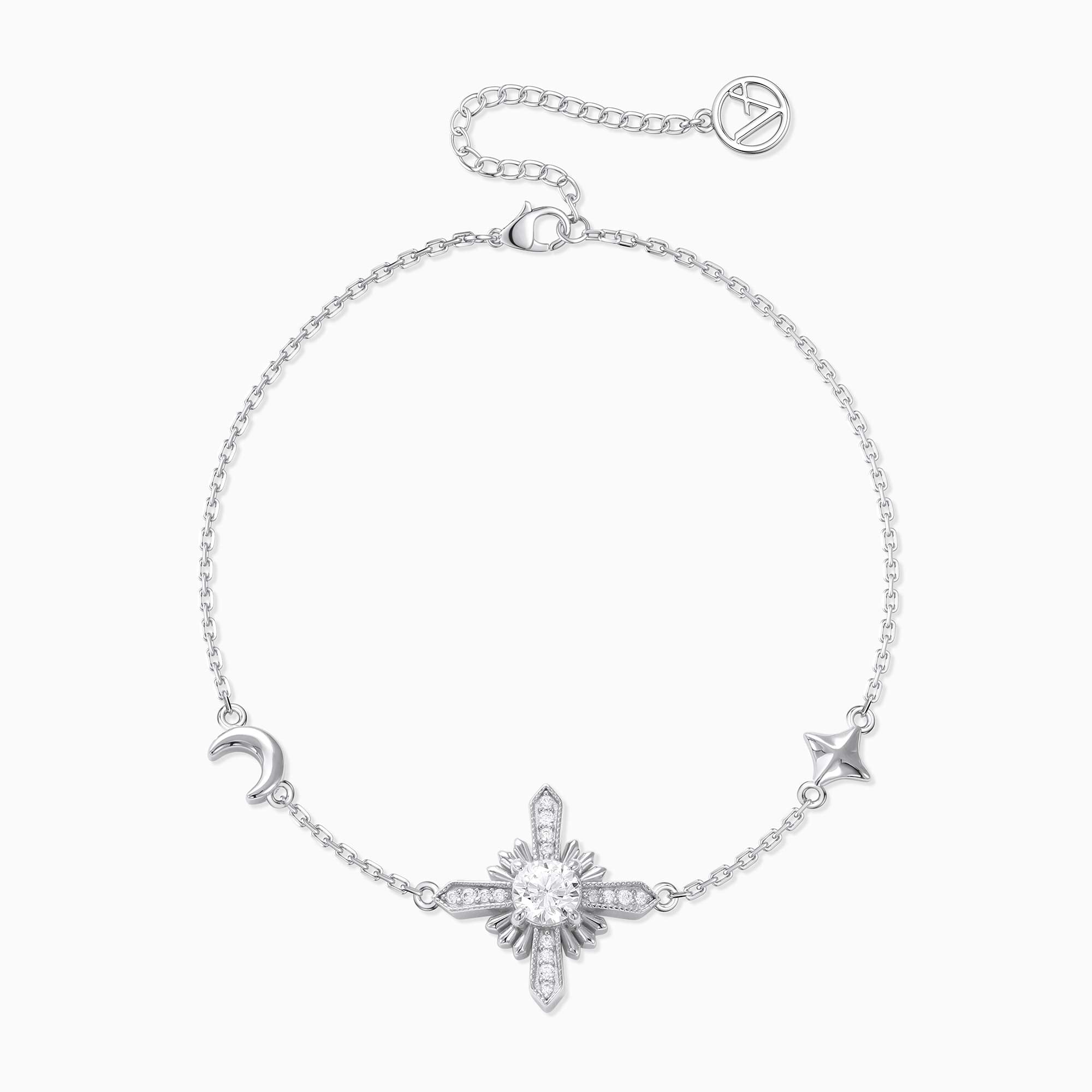 Celestial Trinity Cross Bracelet