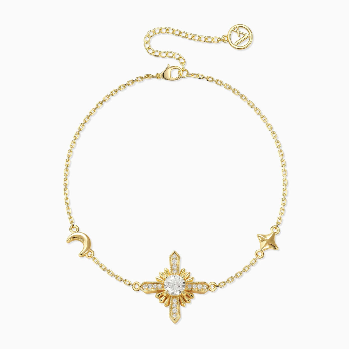Celestial Trinity Cross Bracelet