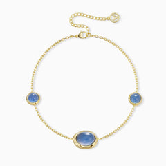 Seren Droplet Gemstone Station Bracelet