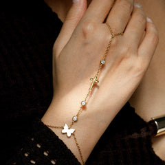 Anastasia Butterfly Cross Hand Chain