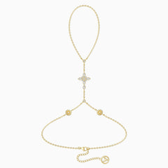 Byzantine Cross Daisy April Birth Flower Hand Chain