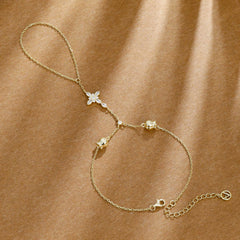 Byzantine Cross Lily of the Valley May Birth Flower Hand Chain