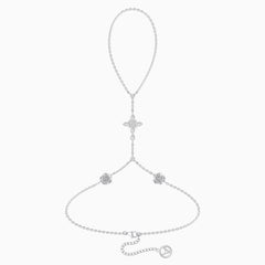 Byzantine Cross Rose June Birth Flower Hand Chain