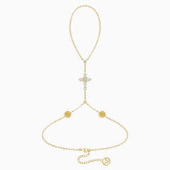 Byzantine Cross Sunflower November Birth Flower Hand Chain