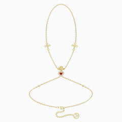 Sacred Heart Cross Hand Chain