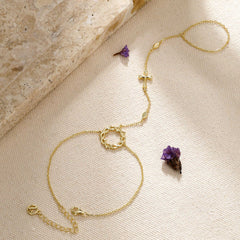 Crown of Thorns Cross Hand Chain