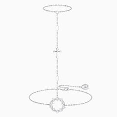 Crown of Thorns Cross Hand Chain