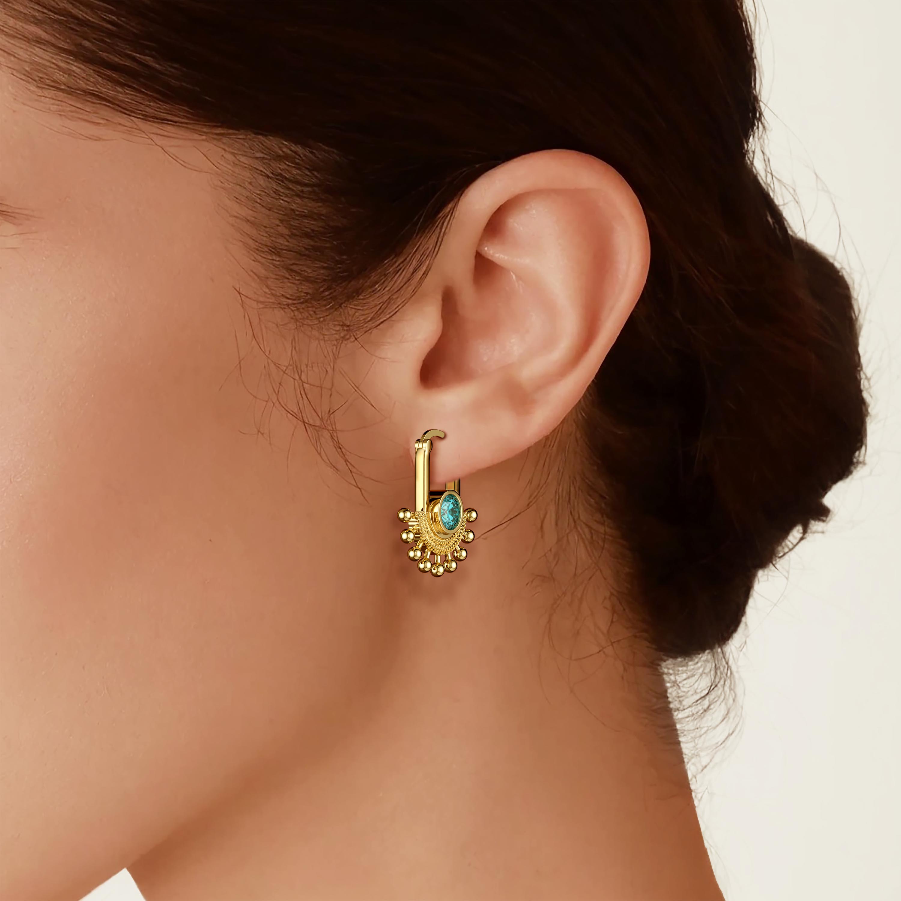 ‘Rise and Shine' Sunburst Hoop Earrings