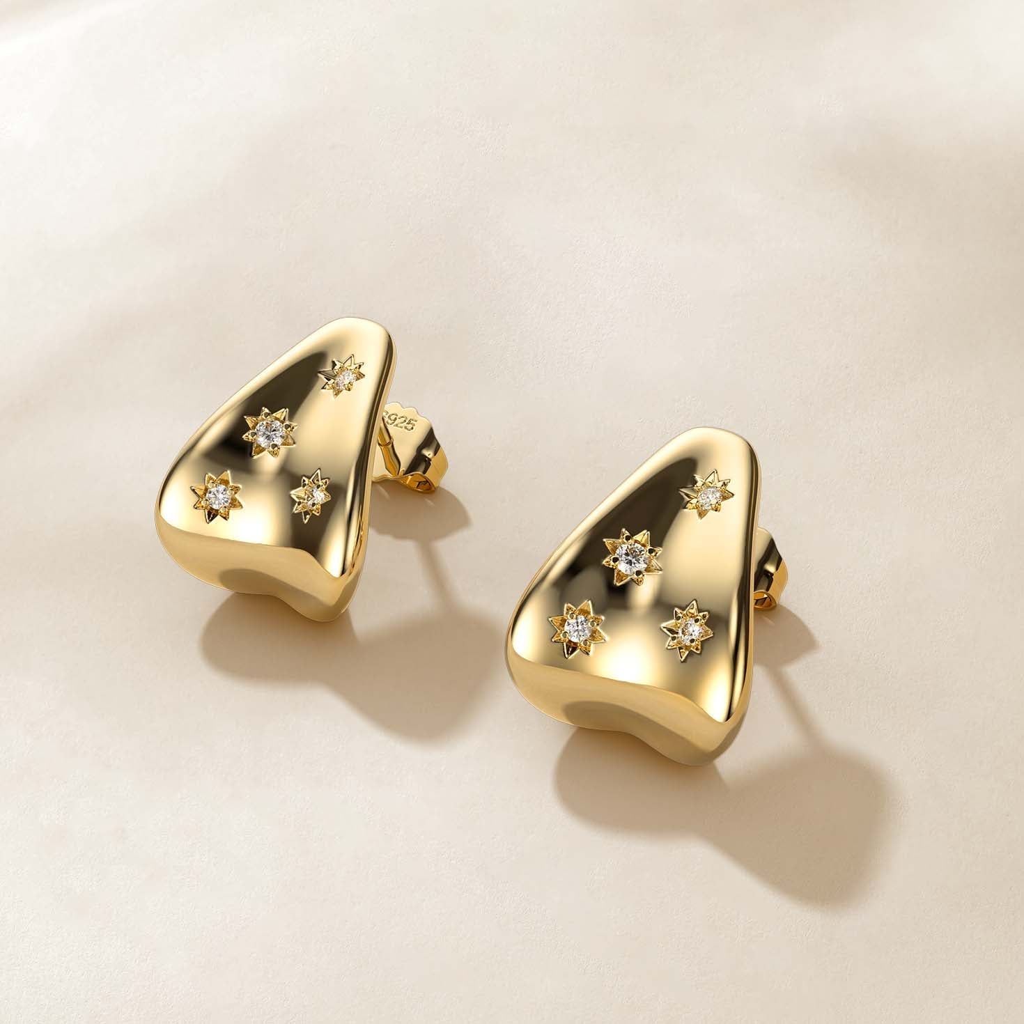 Celestial Cosmic Star Stud Earrings