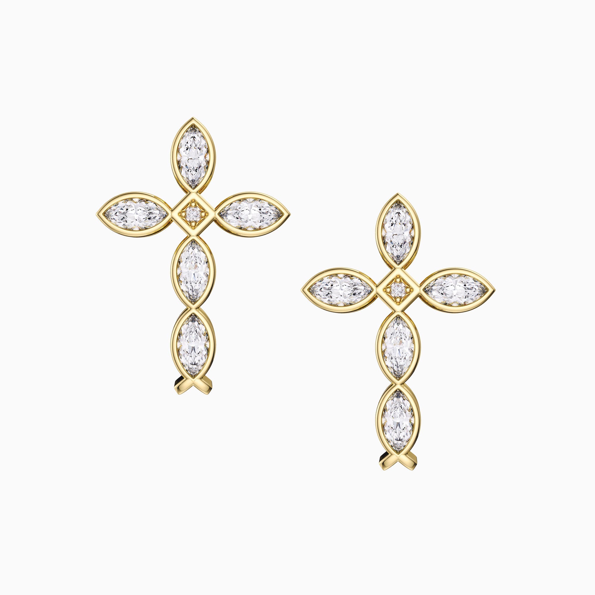 Sacred Jesus Fish Cross Earrings