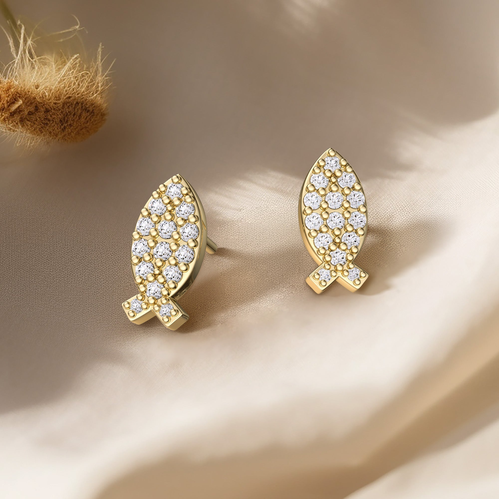 Sacred Ichthys Stud Earrings