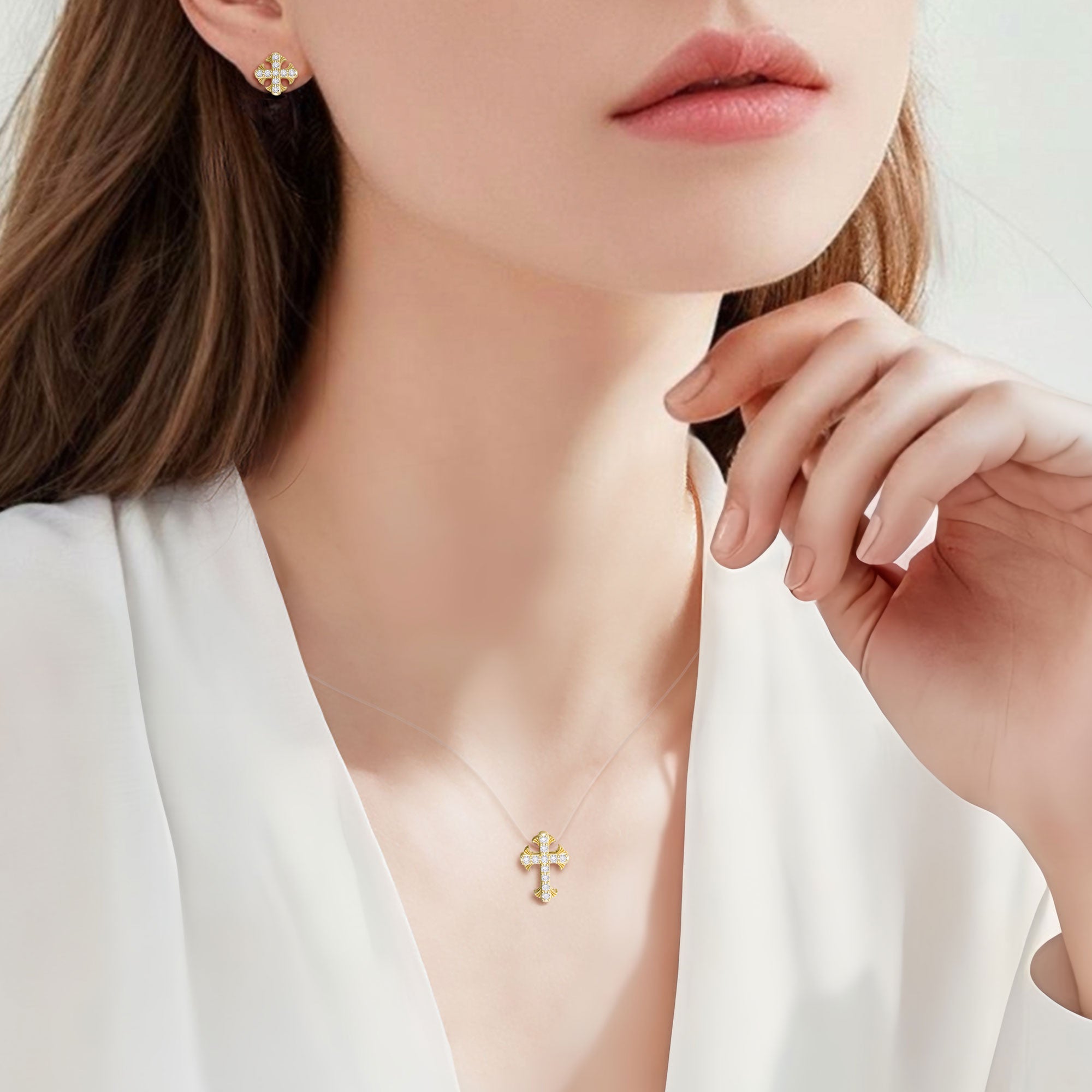 Cross Stud Earrings