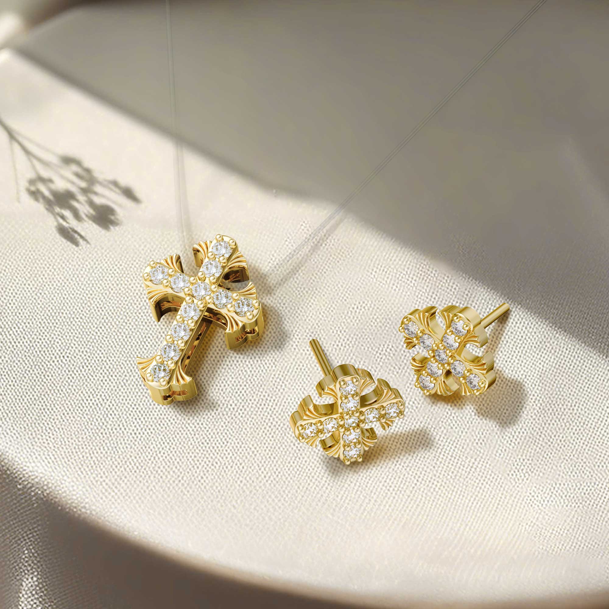 Cross Stud Earrings