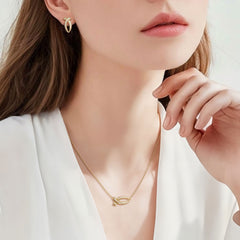 Curved Ichthys Stud Earrings