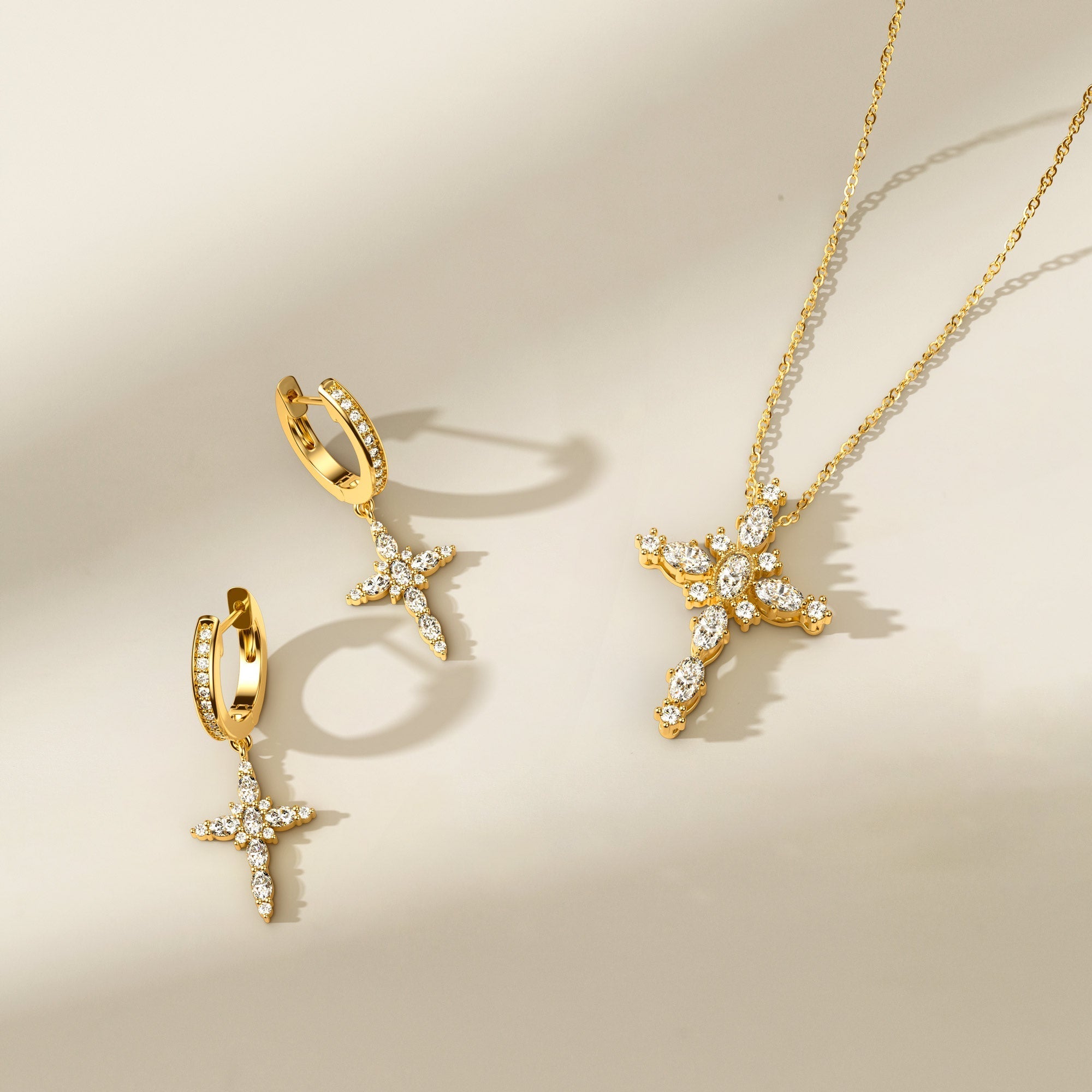 Byzantine Cross Amulet Pendant Necklace